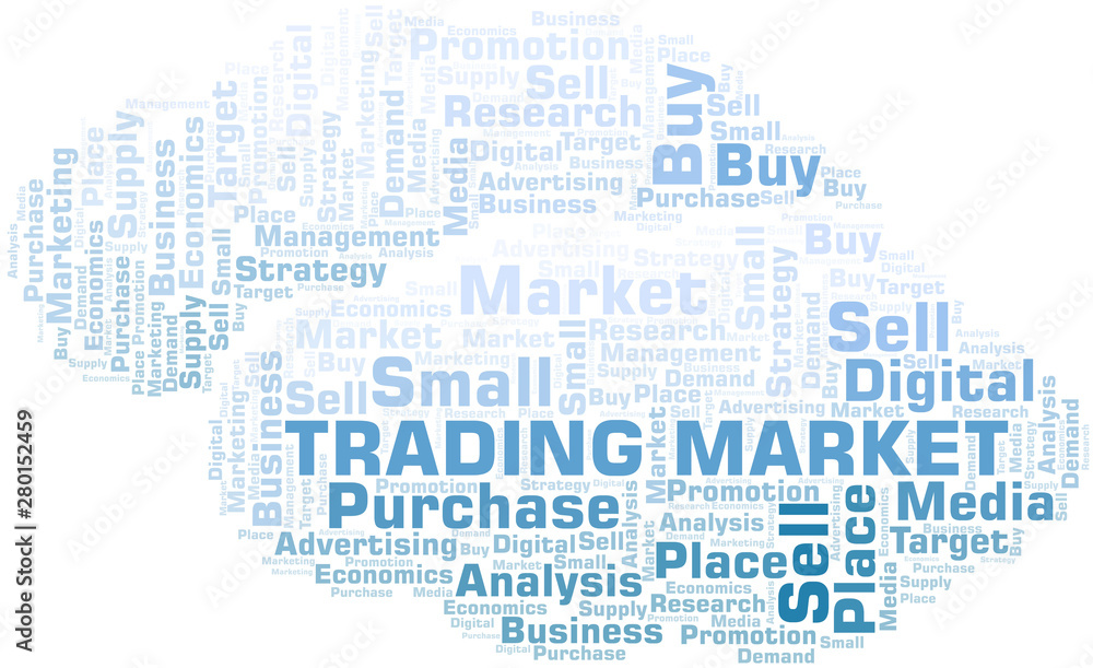 Trading Market word cloud. Vector made with text only. Trading Market word cloud. Vector made with text only.
