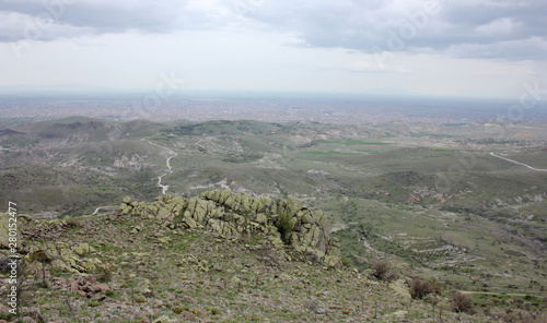 view of konya city from the hills photo