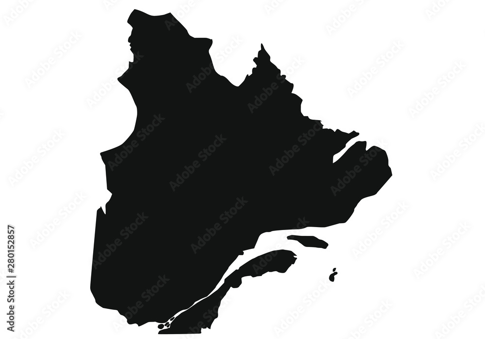 Quebec state map in Canada