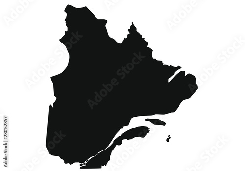 Quebec state map in Canada photo