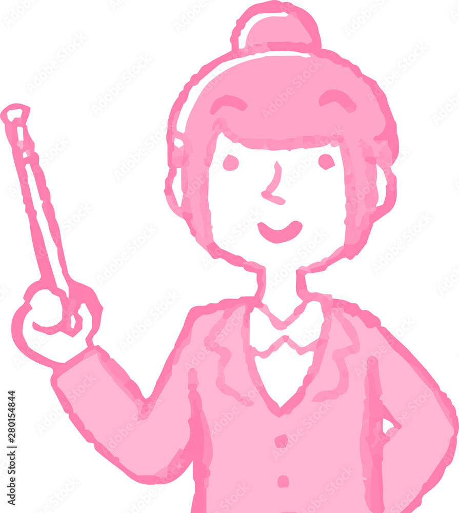 Pop Illustration of a job-hunting girl student face and pose Pop Illustration of a job-hunting girl student face and pose