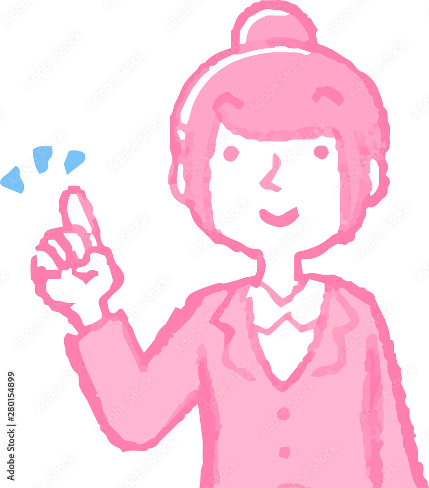 Pop Illustration of a job-hunting girl student face and pose Pop Illustration of a job-hunting girl student face and pose