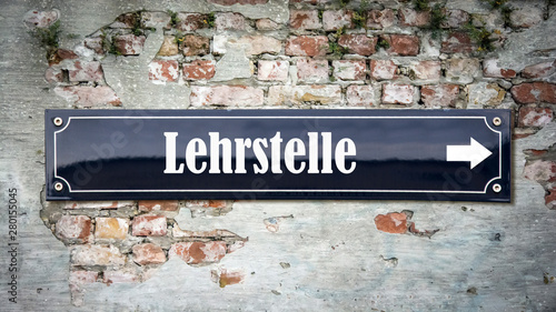 Schild 390 - Lehrstelle