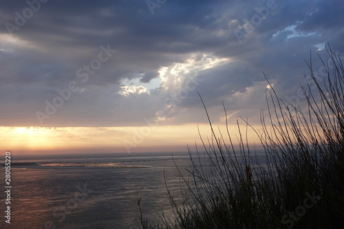 France. Sunset of the Dunes du PIlat at the Atlantique coast
