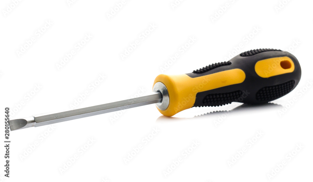 Screwdriver on isolated white background Screwdriver on isolated white background