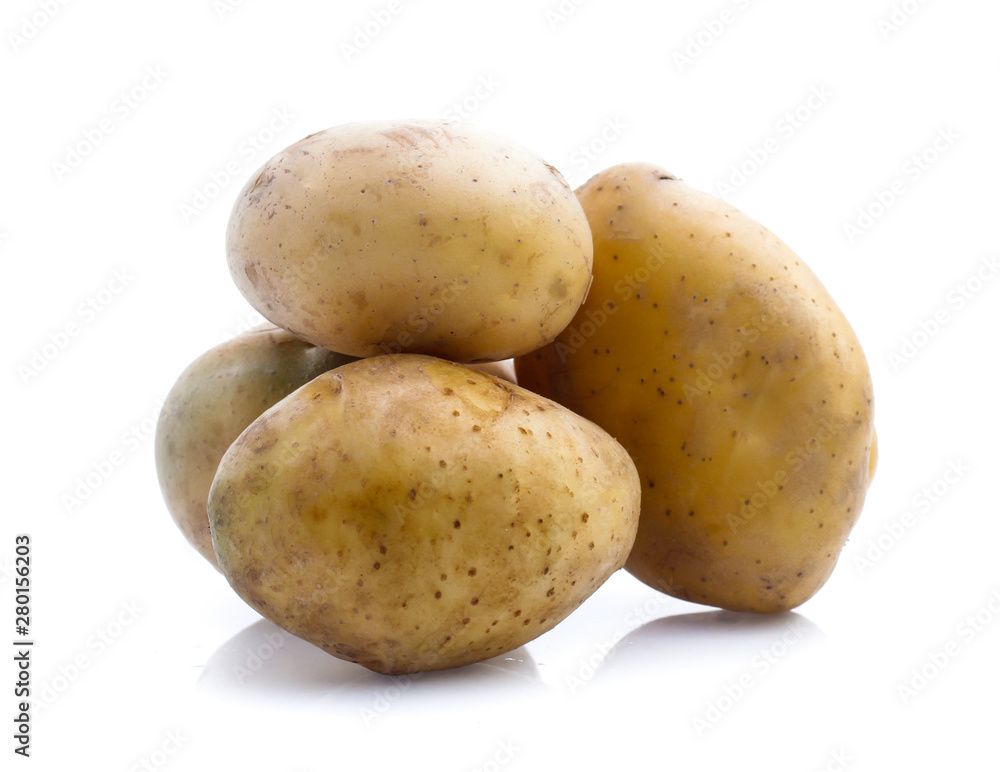 potatoes isolated on white background potatoes isolated on white background