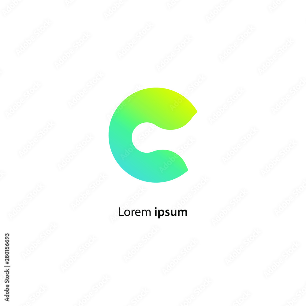 C Letter logo. Letter C logo vector design. modern design