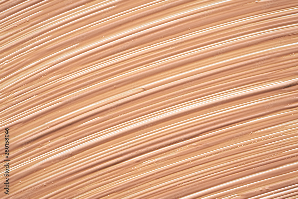 Gently beige strokes and texture of face highlighter or acrylic paint isolated on white background Gently beige strokes and texture of face highlighter or acrylic paint isolated on white background