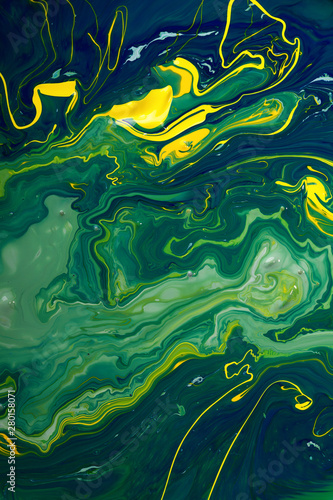 Mixture of acrylic paints Abstract liquid marble texture Fluid art. Deep colour background