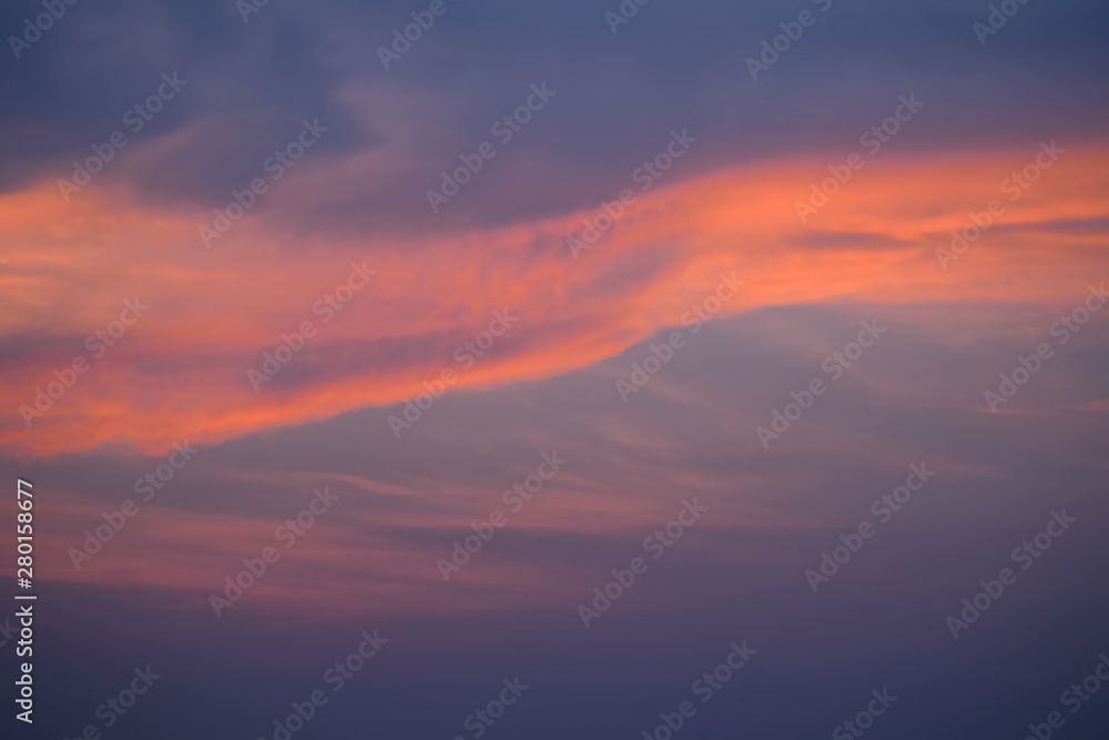 Orange and yellow sky.sky after sunset or sunrise background.