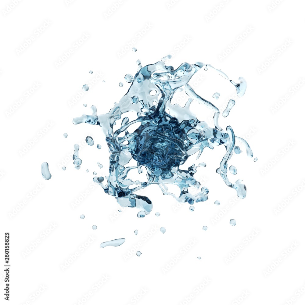 Pure water splash isolated in white background Pure water splash isolated in white background