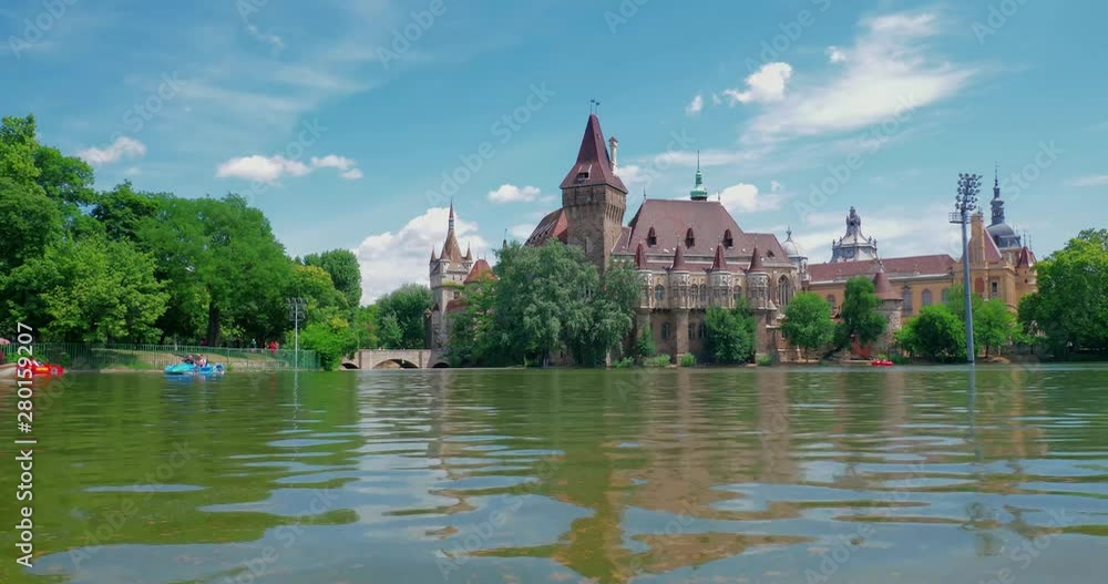 Budapest Vajdahunyad castle 2, continue shot, full shot view Budapest Vajdahunyad castle 2, continue shot, full shot view
