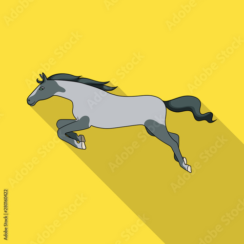 Isolated object of horse and gallop icon. Set of horse and hoofed vector icon for stock.