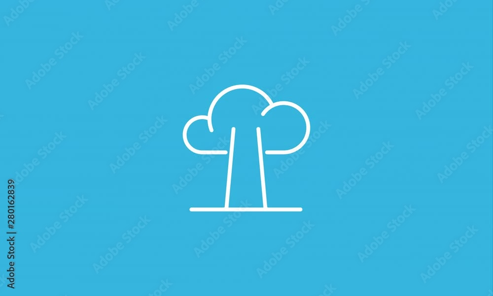 Career Management Line Icon Animation with Alpha stock video Career Management Line Icon Animation with Alpha stock video