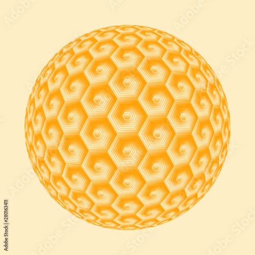 hexagonal grid beehive ball honey