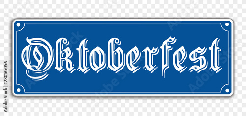 Schild Oktoberfest Transparent