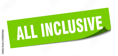 all inclusive sticker. all inclusive square isolated sign. all inclusive