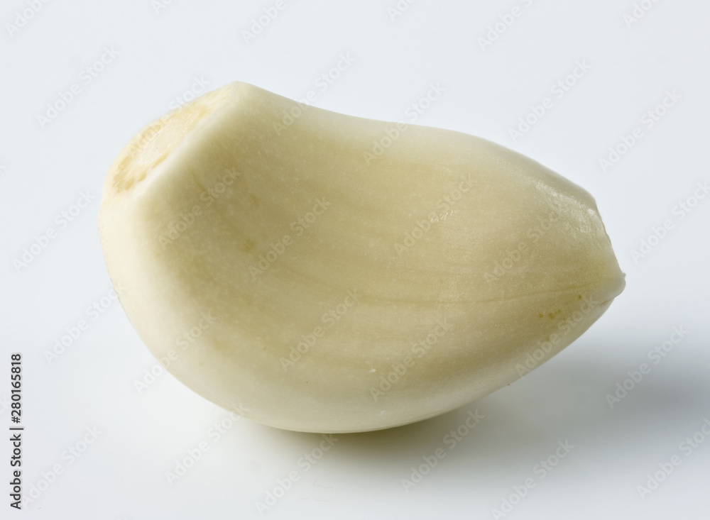 garlic cloveon white background