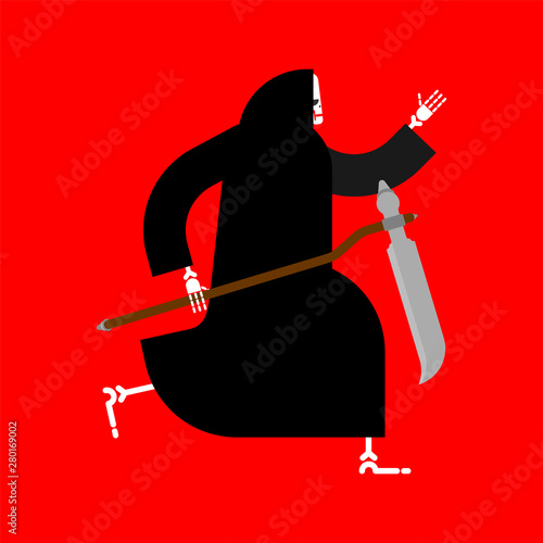 Death run isolated. grim Reaper is running