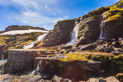 Mountain waterfall, Aurlandsfjellet Norway