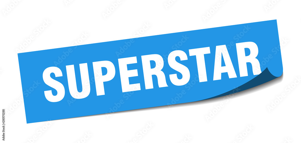 superstar sticker. superstar square isolated sign. superstar