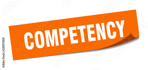 competency sticker. competency square isolated sign. competency
