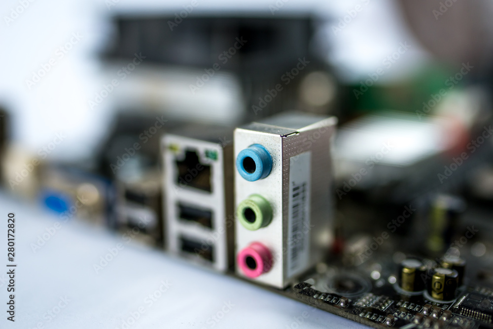 Obraz premium closeup of a circuit board