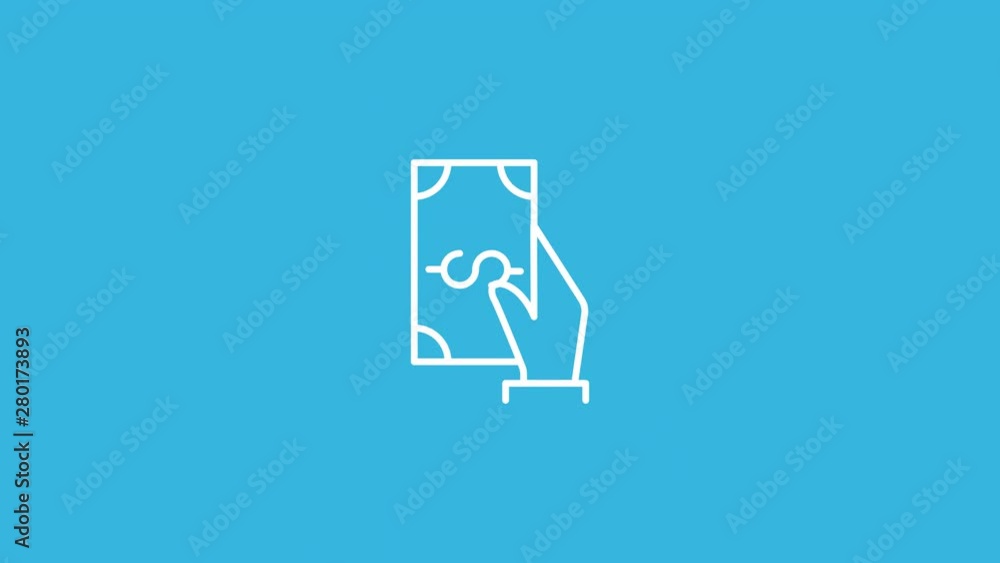 Investment Line Icon Animation with Alpha stock video Investment Line Icon Animation with Alpha stock video