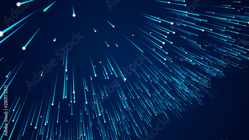 3D rendering. Dynamic lines or rays on background. Abstract dynamic background. Circular pattern.