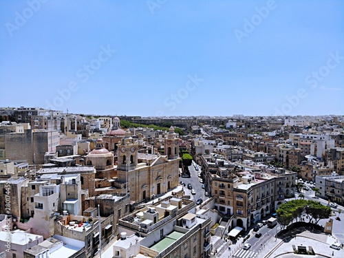 Malta from above. New point of vief for your eyes. Beautiful and Unique place named Malta. For rest, exploring and adventure. Must see for everyone. Europe, island in Mediterian Sea. photo