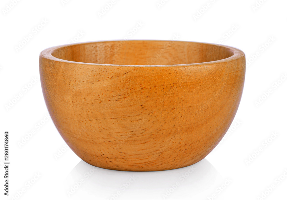 wood bowl on white background wood bowl on white background
