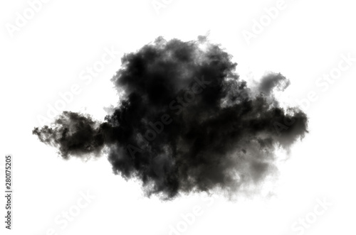 black cloud on black background