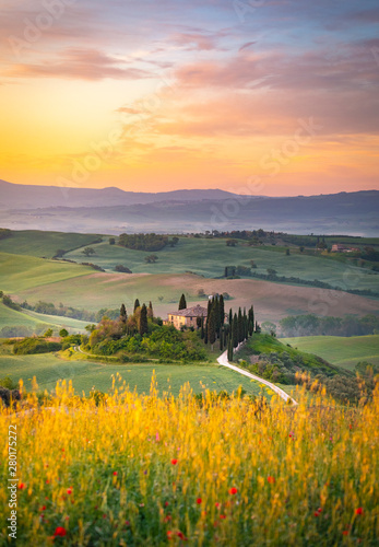 Tuscany countryside. near Pienza, during springtime. Pienza, Tuscany, Italy