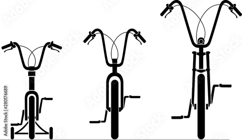 Vintage Kids Bicycle Front View