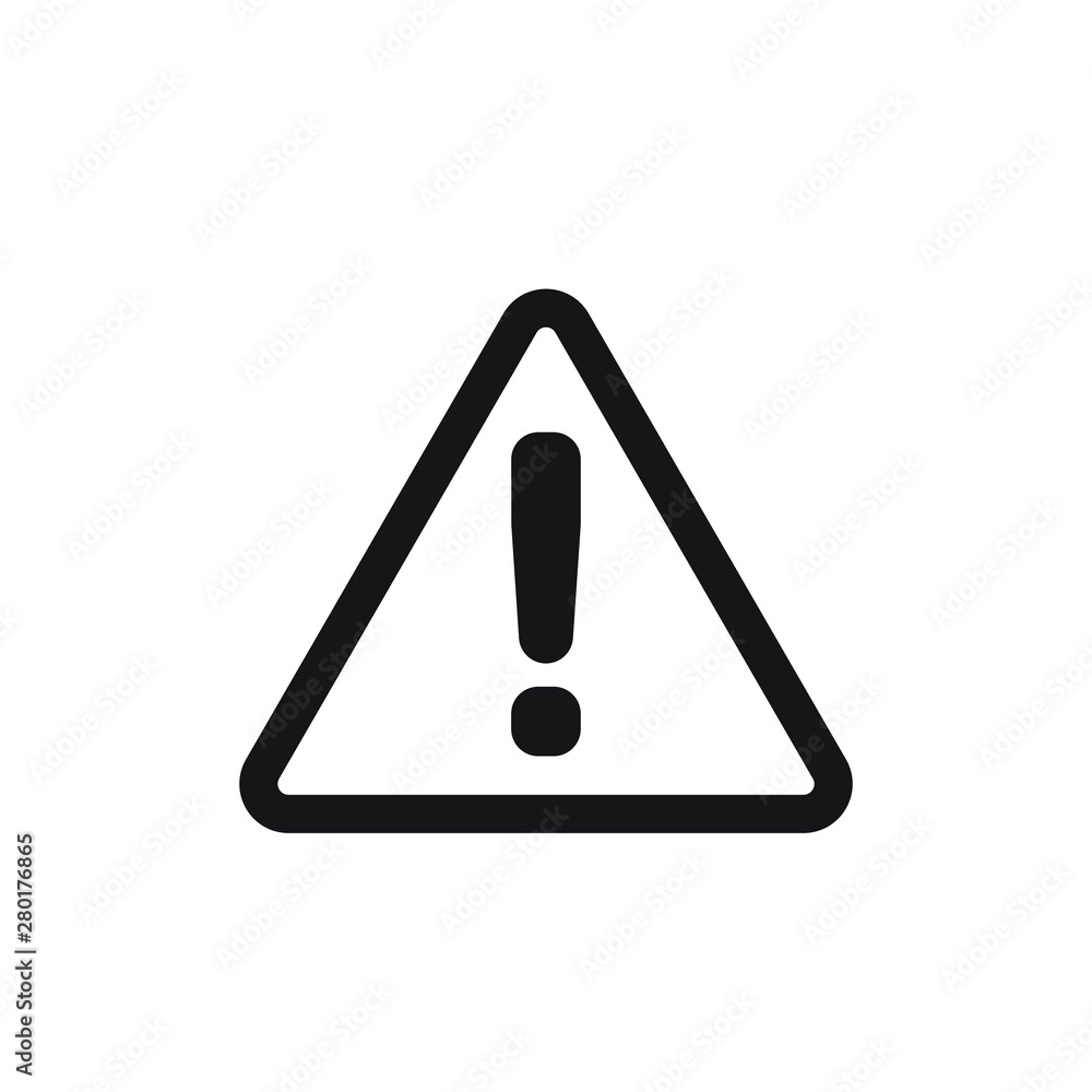 Danger sign vector icon. Attention caution illustration on white background. Danger sign vector icon. Attention caution illustration on white background.