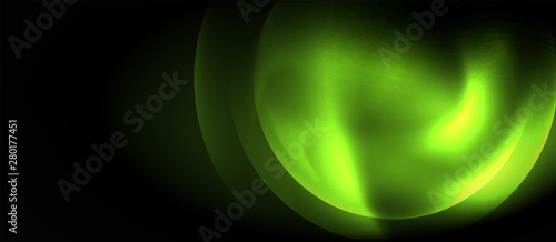 Shiny neon circles abstract background