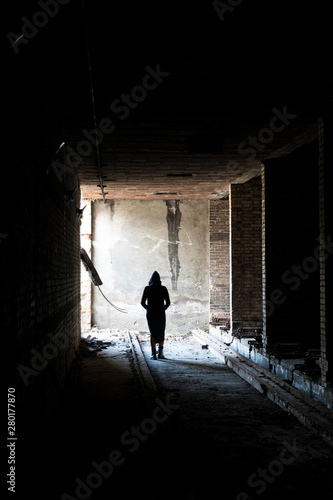 Urban exploration / Abandoned kiln with person