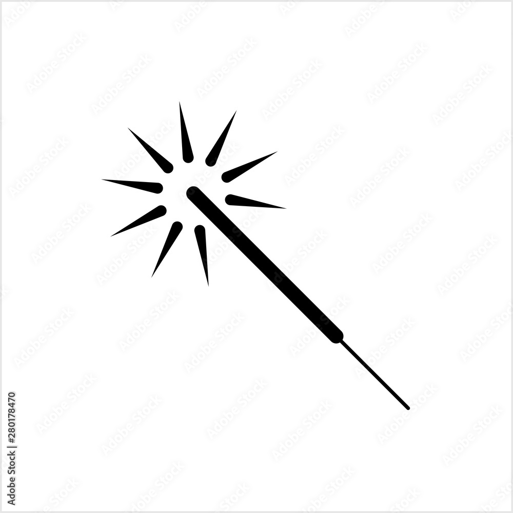 Sparkler Icon, Festival Firework Sparkler Icon, Festival Firework