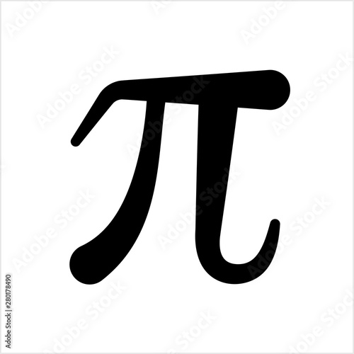 Pi Greek Letter Icon, Pi Mathematical Symbol