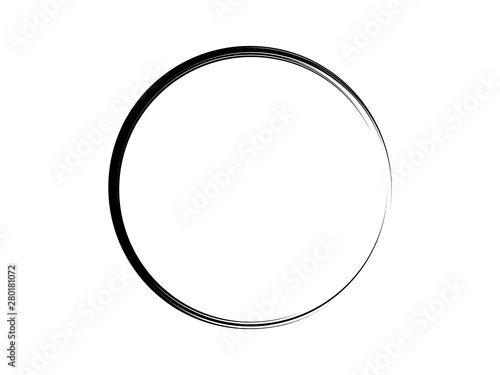 Grunge circle made for your project.Black grunge circle made for marking.Thin black circle made for marking.