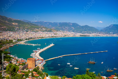 Fototapeta Alanya landscape view Turkey