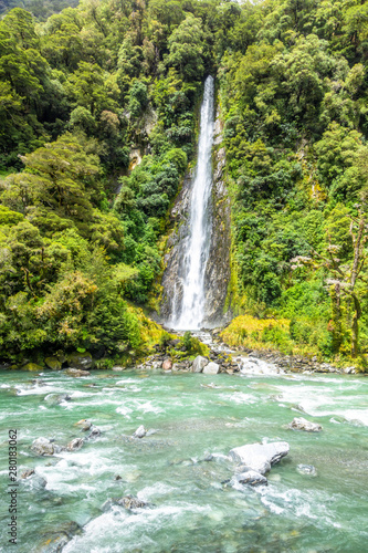 Thunder Creek Falls  New Zealand