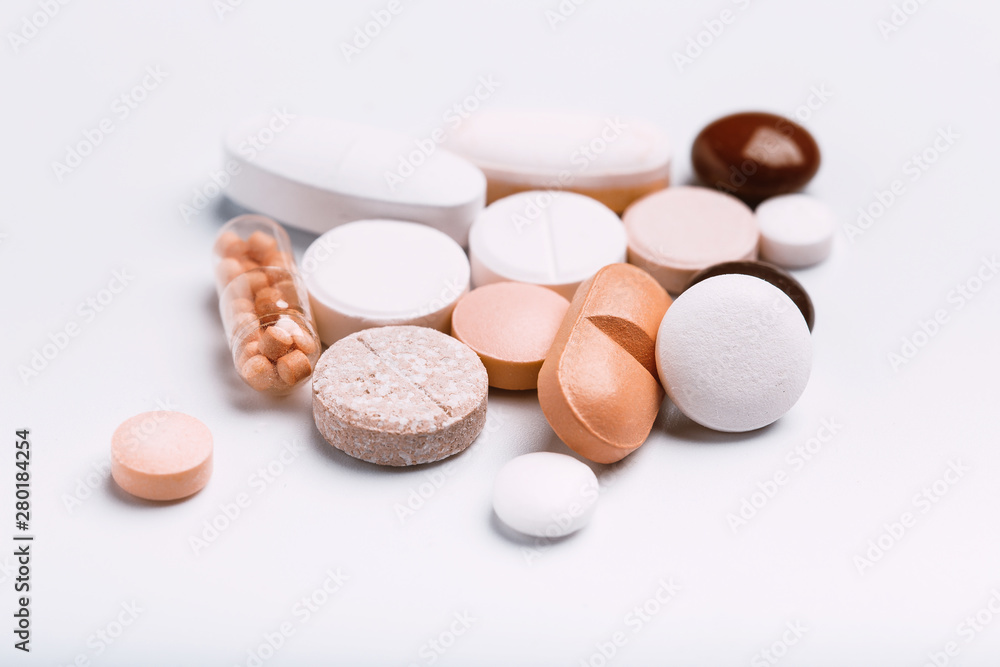 pills isolated on white background pills isolated on white background