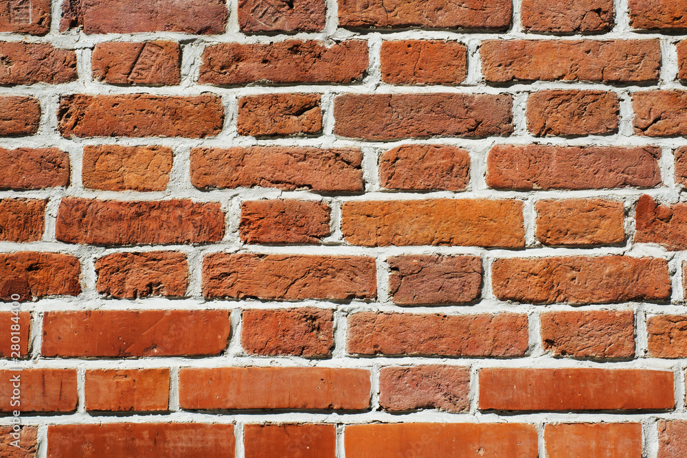 Obraz premium Texture of red brick wall. Stone background