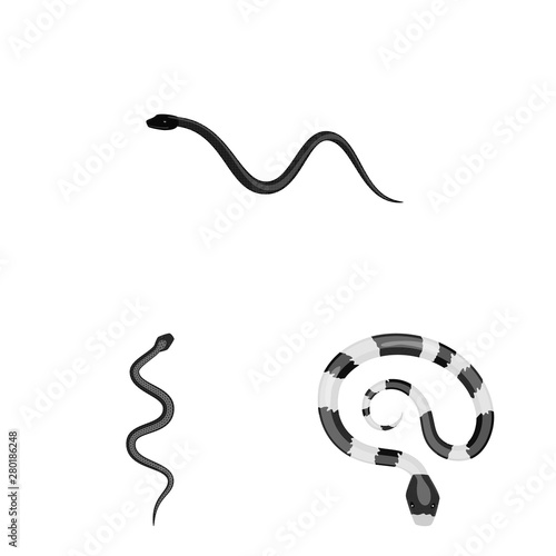 Vector illustration of harm and bite logo. Set of harm and reptile vector icon for stock.