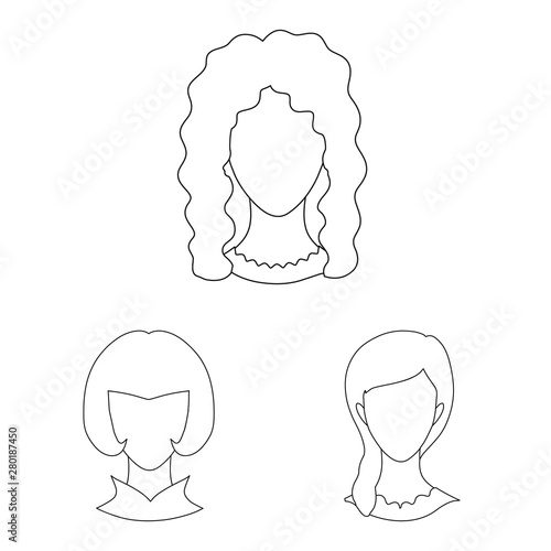 Vector illustration of professional and photo logo. Set of professional and profile stock symbol for web.
