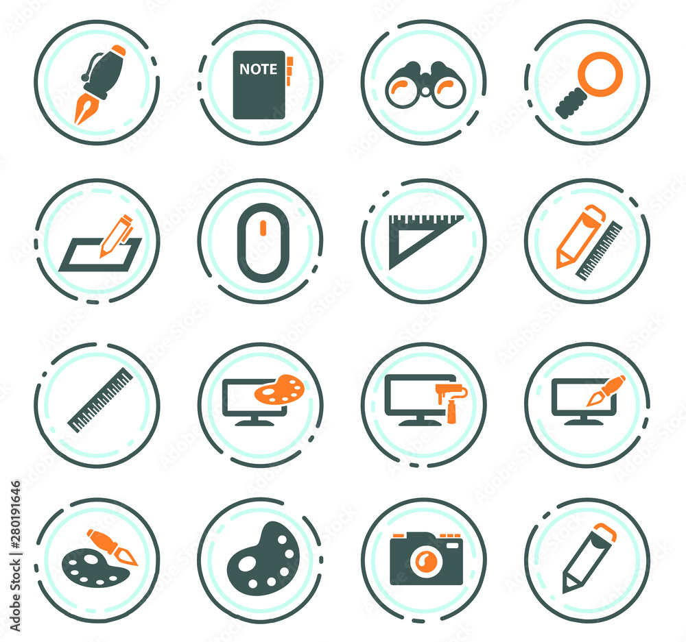 Design vector icons for user interface design