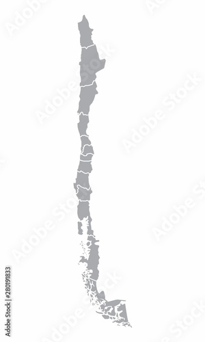 Chile regions map