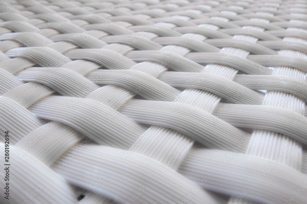 Obraz premium still life: detail of white woven seat, abstract background