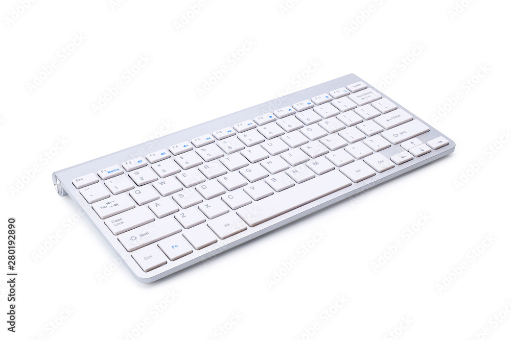 Keyboard wireless isolated on white background, with selection path. Keyboard wireless isolated on white background, with selection path.
